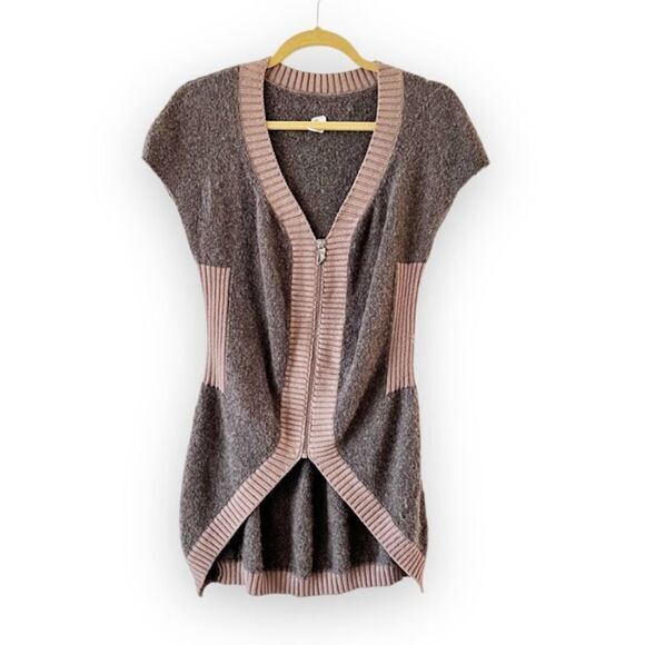 Oblique Italy Bodycon Sweater Tunic Mini Dress Size 2‎ Alpaca Blend Zip Front - Picture 1 of 9